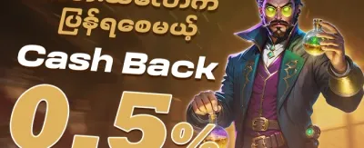 နေ့စဉ်ငွေပြန်အမ်းမှု ၅% promotion